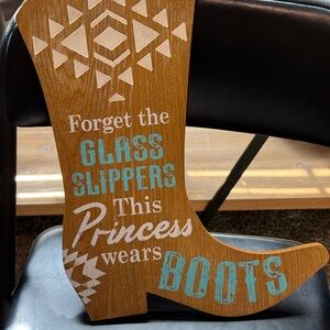 Decorative Wooden Boot Sign